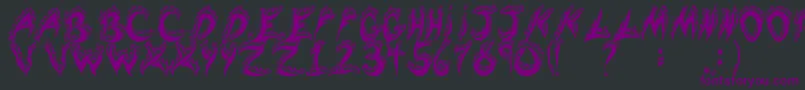 flaming tears Font – Purple Fonts on Black Background