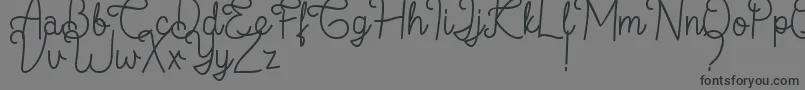 フォントFlamingo Regular – 黒い文字の灰色の背景