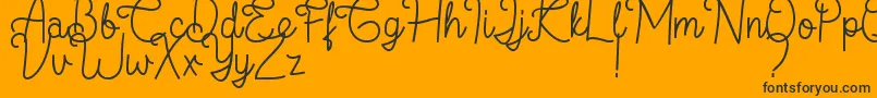 フォントFlamingo Regular – 黒い文字のオレンジの背景