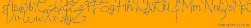 フォントFlamingo Regular – オレンジの背景に灰色の文字