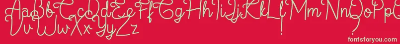 フォントFlamingo Regular – 赤い背景に緑の文字
