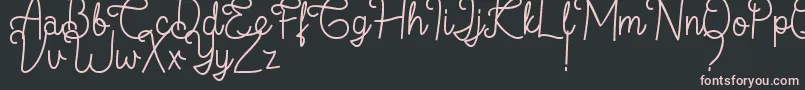 フォントFlamingo Regular – 黒い背景にピンクのフォント