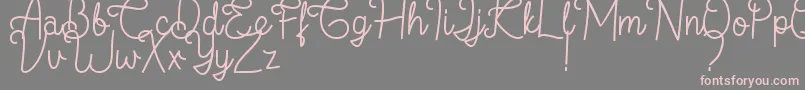 フォントFlamingo Regular – 灰色の背景にピンクのフォント