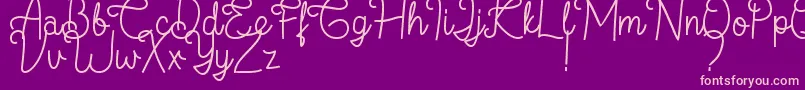 フォントFlamingo Regular – 紫の背景にピンクのフォント