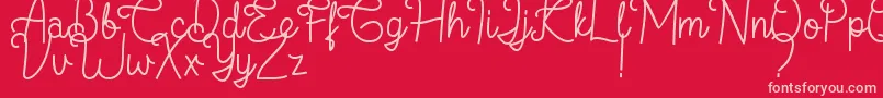 フォントFlamingo Regular – 赤い背景にピンクのフォント