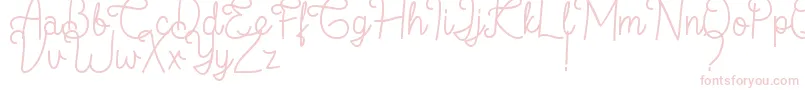 フォントFlamingo Regular – 白い背景にピンクのフォント