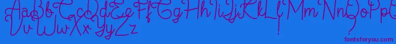 Шрифт Flamingo Regular – фиолетовые шрифты на синем фоне