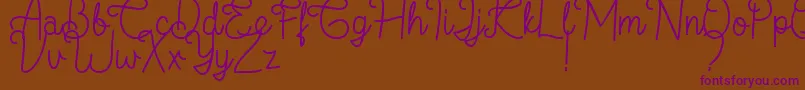 Flamingo Regular Font – Purple Fonts on Brown Background