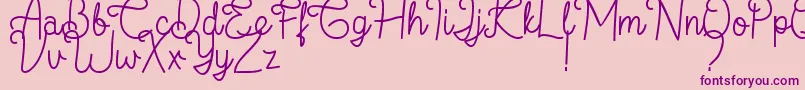 Flamingo Regular-fontti – violetit fontit vaaleanpunaisella taustalla