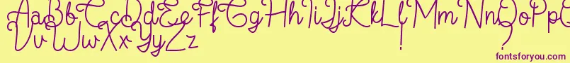 Шрифт Flamingo Regular – фиолетовые шрифты на жёлтом фоне