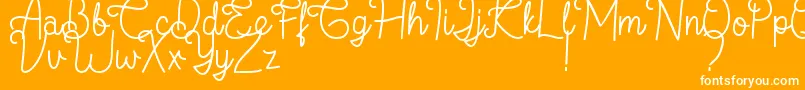 フォントFlamingo Regular – オレンジの背景に白い文字