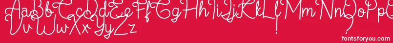 Flamingo Regular-Schriftart – Weiße Schriften auf rotem Hintergrund