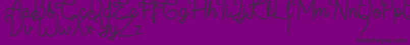 フォントFlamingo Regular – 紫の背景に黒い文字