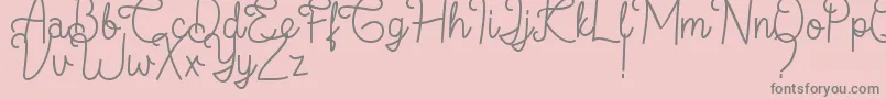 フォントFlamingo Regular – ピンクの背景に灰色の文字