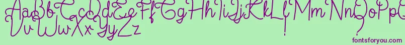 Шрифт Flamingo Regular – фиолетовые шрифты на зелёном фоне