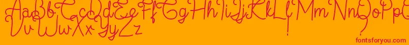 Flamingo Regular Font – Red Fonts on Orange Background