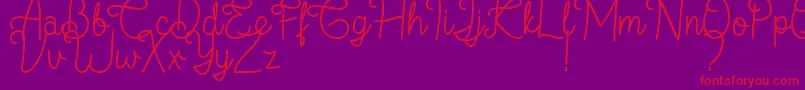 Flamingo Regular Font – Red Fonts on Purple Background