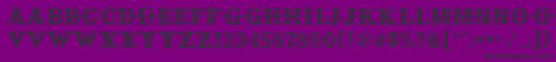Fonte FLAMINGO – fontes pretas em um fundo violeta
