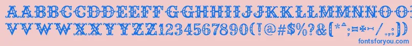 FLAMINGO Font – Blue Fonts on Pink Background