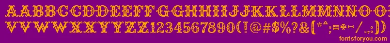 FLAMINGO Font – Orange Fonts on Purple Background