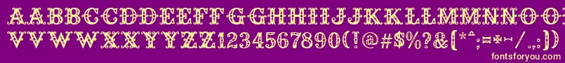 FLAMINGO Font – Yellow Fonts on Purple Background