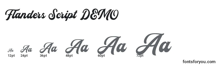 Flanders Script DEMO Font Sizes