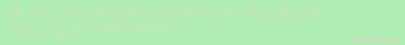 Flanella Font – Pink Fonts on Green Background