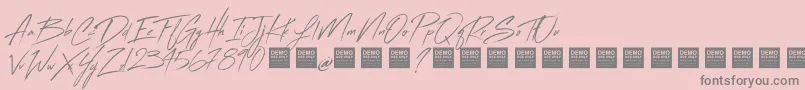 Flash Back   Demo Font – Gray Fonts on Pink Background