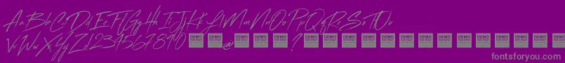 Flash Back   Demo Font – Gray Fonts on Purple Background