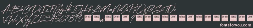 Flash Back   Demo Font – Pink Fonts on Black Background