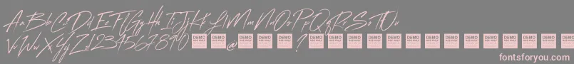 Flash Back   Demo Font – Pink Fonts on Gray Background