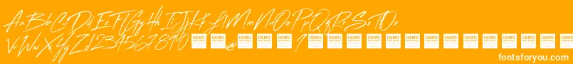 Flash Back   Demo Font – White Fonts on Orange Background