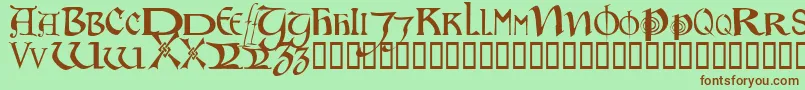 Tabaroscapsssk Font – Brown Fonts on Green Background