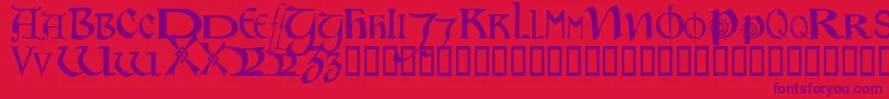 Tabaroscapsssk Font – Purple Fonts on Red Background