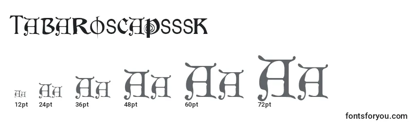 Größen der Schriftart Tabaroscapsssk