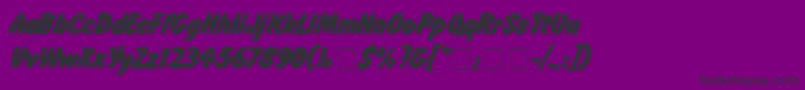 flash-fontti – mustat fontit violetilla taustalla