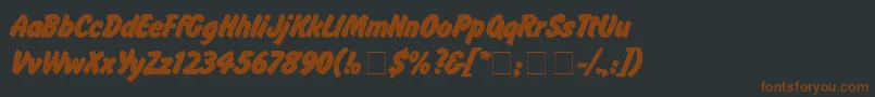 flash Font – Brown Fonts on Black Background