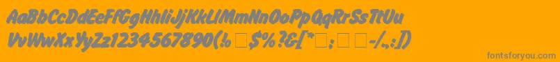 flash Font – Gray Fonts on Orange Background