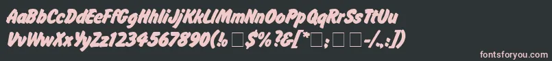 flash Font – Pink Fonts on Black Background