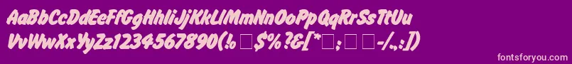 flash Font – Pink Fonts on Purple Background