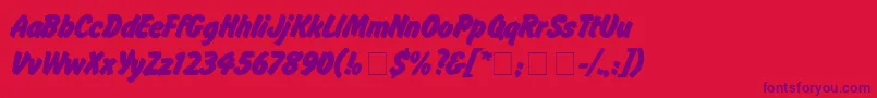 Czcionka flash – fioletowe czcionki na czerwonym tle