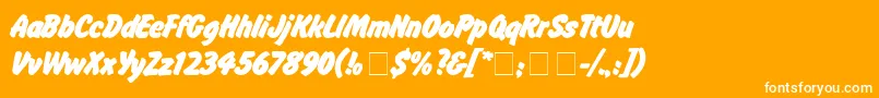 flash Font – White Fonts on Orange Background