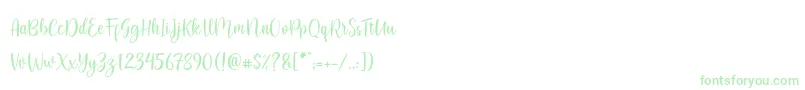 flashback Demo Font – Green Fonts on White Background