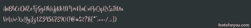 Шрифт flashback Demo – розовые шрифты на чёрном фоне