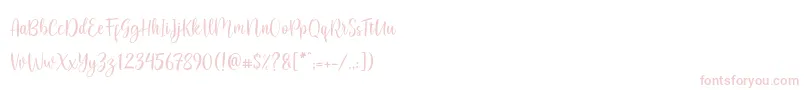 flashback Demo-Schriftart – Rosa Schriften auf weißem Hintergrund