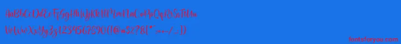 flashback Demo Font – Red Fonts on Blue Background