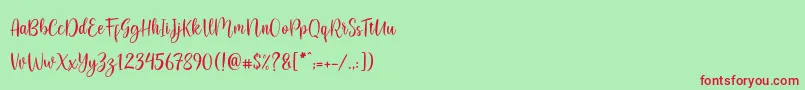 flashback Demo Font – Red Fonts on Green Background