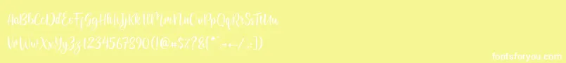 fuente flashback Demo – Fuentes Blancas Sobre Fondo Amarillo