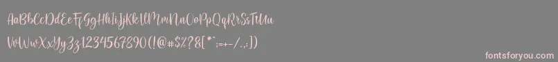 flashback Demo Font – Pink Fonts on Gray Background