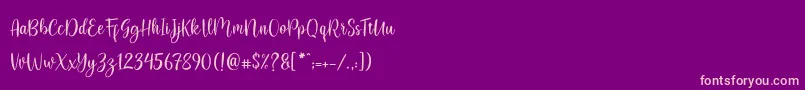 flashback Demo Font – Pink Fonts on Purple Background